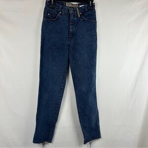 VINTAGE 80S LEVIS 900 SERIES ACID WASH DENIM raw hem size 7